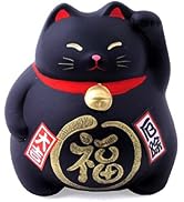 JapanBargain 1614, Japanese Ceramic Maneki Neko Feng Shui Fortune Lucky Cat Collectible Figurine ...