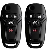SOLIFEGOBLE 2pcs Car Remote Key Cover,Silicone Car Remote Key Fob Cover Case for Ford F150 F250 F...