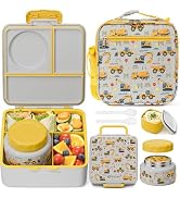 Fimibuke Bento lunch Box Set for Kids Adult with 8oz Insulated Food Jar, Lunch Bag & Sauce Cup, L...