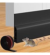 Door Draft Stopper for Bottom of Door, Adjustable Weather Stripping Door Seal for Cold Insulation...