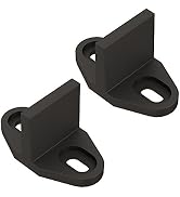 JUBEST Black Aluminum Floor Guide for Sliding Barn Door Hardware Set of 2