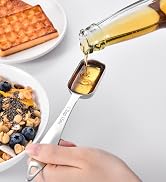 18/8 Stainless Steel Measuring Spoons: Doosu Heavy Duty Rectangular Spoon Square Teaspoon Tablesp...