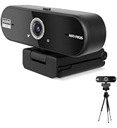 1080P Webcam, Tripod,Compatible with PC/Laptop/Mac, Computer Camera with Low-Light Correction, AI...