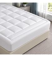Queen Mattress Pad Pillow Top 460GSM Quilted Down Alternative for Back Pain | 8-21" Deep Pocket, ...