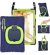 BRAECN Case for Samsung Galaxy Tab S9/S8/S7 11 Inch 2023 SM-X710/X700/T870, Heavy Duty Silicone C...