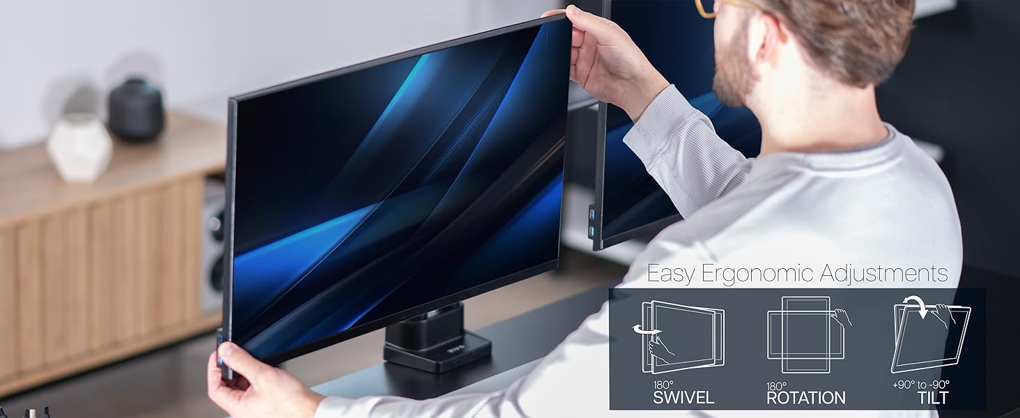 MECHANICAL SPRING DESK MOUNT DUAL MONITOR DESK MOUNT COUNTERBALANCE ARM MONITOR MOUNT ARTICULATION