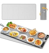 Homelove Warming Mat for Food - Fast Full Surface Electric Warming Tray with 7 Temp-Settings & 8H...