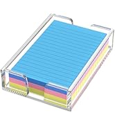 WINFFOR Acrylic Notepad Holder Dispenser - 4x6 in Sticky Note Memo Holder Self-Stick Note Pad Org...