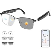 Al Smart Glasses for Men Women - Bluetooth Translation Glasses with 169 Languages, Photochromic L...