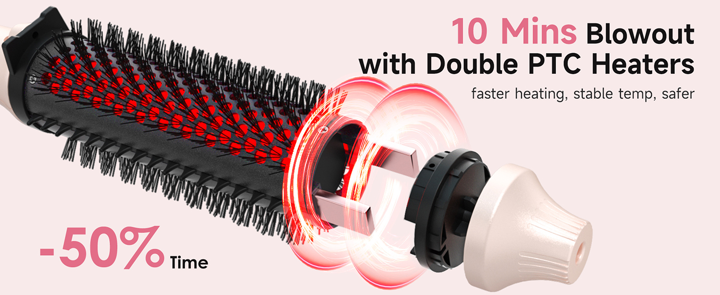 thermal brush dual heaters