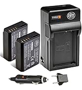 BM Premium 2-Pack of LP-E10 Batteries and Battery Charger Kit for Canon EOS Rebel T3, T5, T6, T7,...