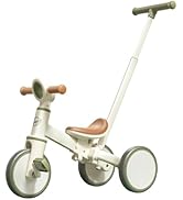 BG-BABYGO 4 in 1 Toddler Tricycle for 1-3 Years Old Kids Balance Bike with Handlebar Push Trike B...