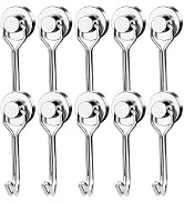 TRYMAG Heavy Duty Magnet Hooks, 25LBS Swivel Neodymium Magnetic Hooks for Hanging, Refrigerator, ...