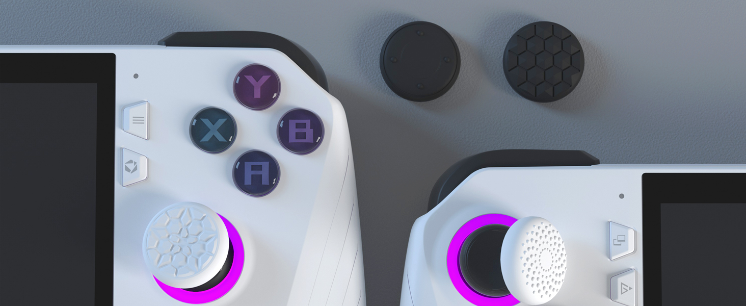 PlayVital Thumbsticks Grips Caps for ROG Ally, Silicone Thumb Grips Joystick Caps for ROG Ally