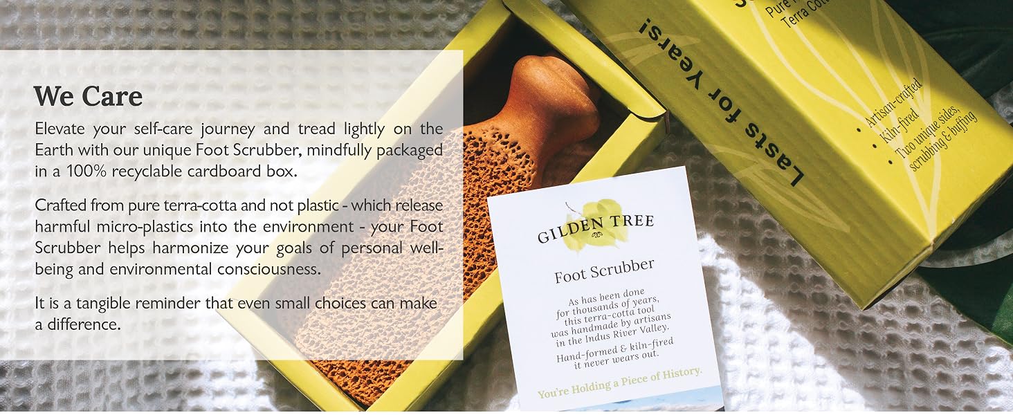 We care - mindfully packaged in a cardboard box that is completely recyclable.