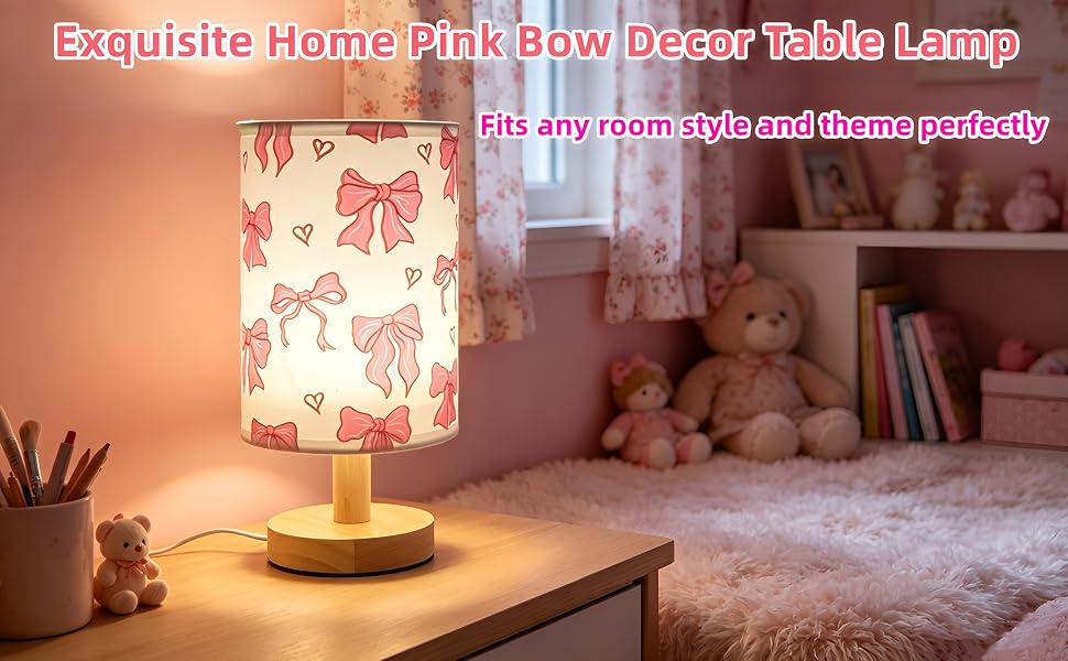 Bow Decorative Light for Kids Girls Boys Room Nursery Home Decor