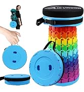 ALEVMOOM 2026 Collapsible Stool with Thick Cushion, H18.1 D10.24 More Sturdy Capacity 600Ib,Colla...