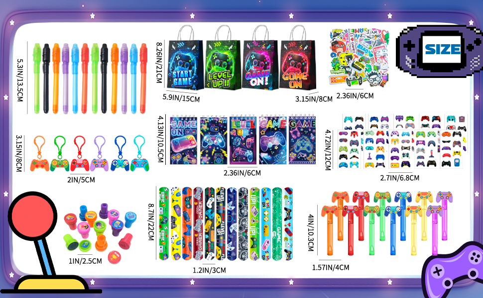 gaming theme birthday party favors