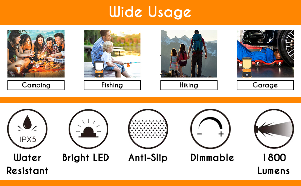 LED lantern has four light modes