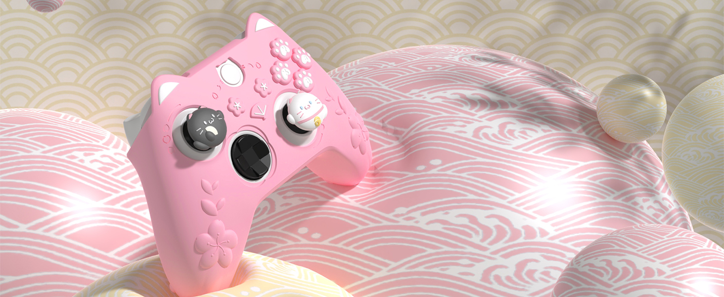 PlayVital Cherry Blossoms Kitten Protective Silicone Cover