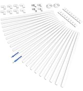 Delamu Cable Hider, 314in Cord Covers for Wires on Wall, One-Cord Cord Hider, Paintable Wire Hide...