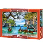 CASTORLAND 1500 Piece Jigsaw Puzzles, Beautiful Bay in Thailand, Asia, Island, Fishing Boat