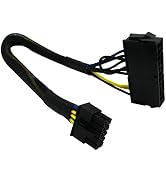 COMeap 24 Pin to 10 Pin ATX PSU Main Power Adapter Braided Sleeved Cable for IBM Lenovo PCs and S...