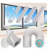 Kerykwan Portable Air Conditioner Window Vent Kit with 5.9” Exhaust Hose Adjustable Portabel AC W...