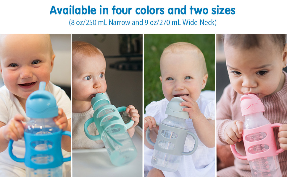 Weighted soft silicone straw replaces the nipple on Dr. Brown's bottles! Available in 4 colors!