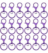 30Pcs Lobster Claw Clasps Keychain for Jewelry Making,Metal Lobster Clasp Swivel Trigger Clips wi...
