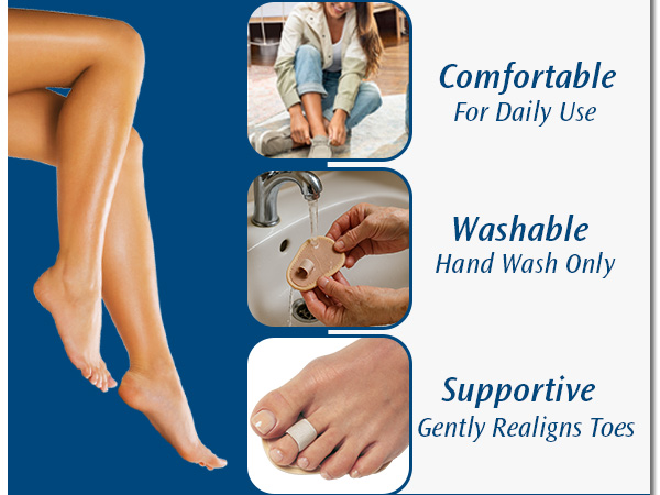 PediFix Toe Straightener Comfortable Washable Support