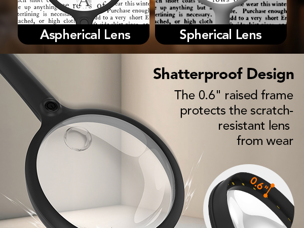 handheld magnifying glass with light
