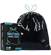 TRIPTIPS Portable Toilet Bags 40 Count Drawstring 8 Gallon Camping Toilet Bags Toilet Waste Bags ...