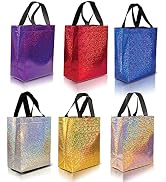 Nush Nush Sparkle Gift Bags – Set of 12 Mix Color Holographic Glitter Reusable Sparkly Gift Bags ...