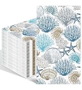 100PCS Sea Paper Napkins 3 Ply Disposable Starfish Beach Guest Hand Towels for Bathroom Summer Oc...