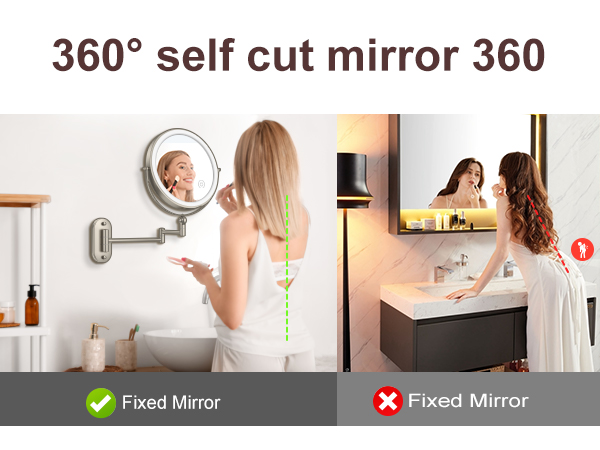 Wall Mounted Lighted Makeup Mirror