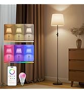 VARICART Smart Floor Lamp with RGBCW Color Change Bulb, Compatible with Alexa, Siri, Google Voice...