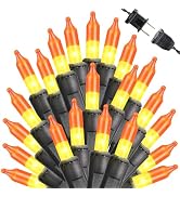Toodour Candy Corn Halloween Lights, 75ft 300 Count Incandescent Lights | UL Certified Connectabl...