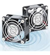 AmRunJe 2 Packs IP67 60mm x 25mm 12v 2pin Small Cooling Fan Dual Ball Bearing Brushless High Spee...
