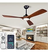 Ceiling Fans with Lights, 52 Inch Ceiling Fan with Remote/APP Control,3CCT Dimmable Light,Noisele...