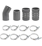 PTHNZ Turbo Intercooler CAC Boots Clamps Kit Compatible For 03-07 Ford F250 F350 F450 F550 6.0L P...