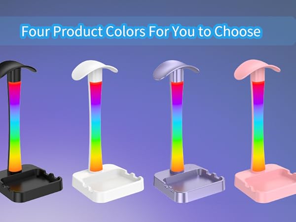 Headphone Stand with Charger,Headset stand with RGB Light Mode