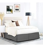 Nestl Pleated Bed Skirt, Easy Fit Bed Skirt, 14” Inch Tailored Drop Bed Skirt, Soft Double Brushe...