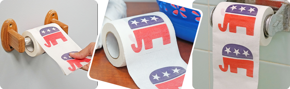 Fairly Odd Novelties Republican GOP Logo Novelty Toilet Paper