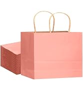 qiqee 13"x4.5"x10" Large Gift Bag with Handles Bulk 32PCS Gift Paper Bags Light Pink Bags Multipl...