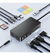 2026 New Surface Thunderbolt 4 Dock Station Triple Displays 4K HDMI*2+VGA | 12 in 1 Surface Pro D...