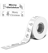 Phomemo D30 Label Maker Tape Black on White Sticker Thermal Paper Self-Adhesive Label Tape, 12 x ...