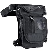 Motorcycle Drop Leg Bag for Outdoor Cycling, Multi-pocket Waist Pack Thigh Bag for Men, Bike Ride...