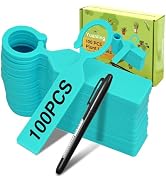 Plant Labels Yuanling 100Pcs Plastic Waterproof Plant Tree Tags Nursery Garden Markers for Indoor...