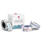 Phomemo Transparent Color Text Thermal Label Tape for D30 Label Makers, Rose Red/Lake Green/Navy ...